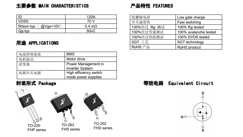 HYG065N07NS1P替代型號(hào)